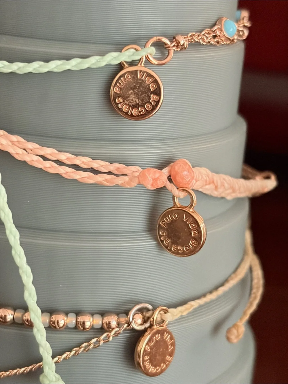 Pura Vida Rose Gold Necklace and Bracelet Set - Picture 4 of 8